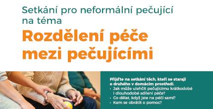 Setkání pro neformální pečující na téma: Rozdělení péče mezi pečujícími